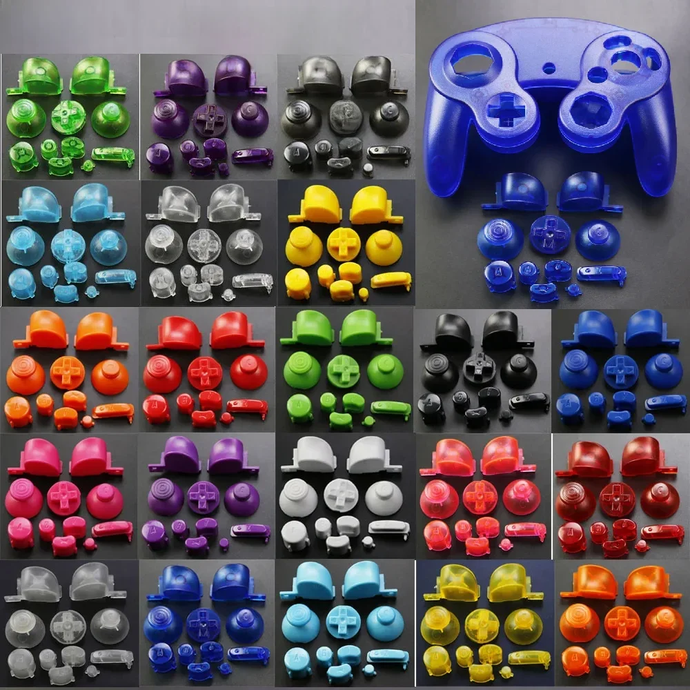 Jcd 1set kompletter satz l r abxy z tastaturen tasten mit 3d thumbs ticks kappen für gamecube für ngc d pads ausschalt tasten ersetzen