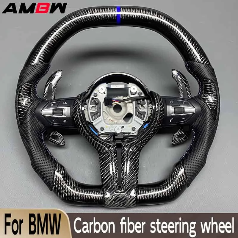 Customized carbon fiber steering wheel for BMW F30 F10 F20 F11 F31 F34 F32 F33 F36 F22 F23 F46 E90 E91 E92 E93