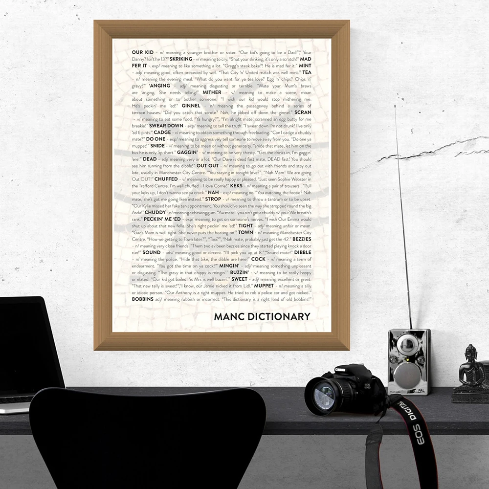 

Manchester Quote Phrase Dictionary Poster Print Canvas Painting Modern Minimalist Wall Art Pictures For Room Home Decor Cuadros