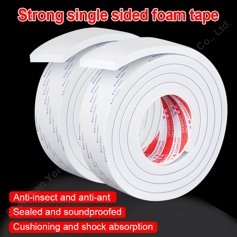 EVA Foam Tape Self-adhesive Shockproof Moisture Proof Preservative Single Sided Tape Seal Friction Protection Foam Adhesive Tape