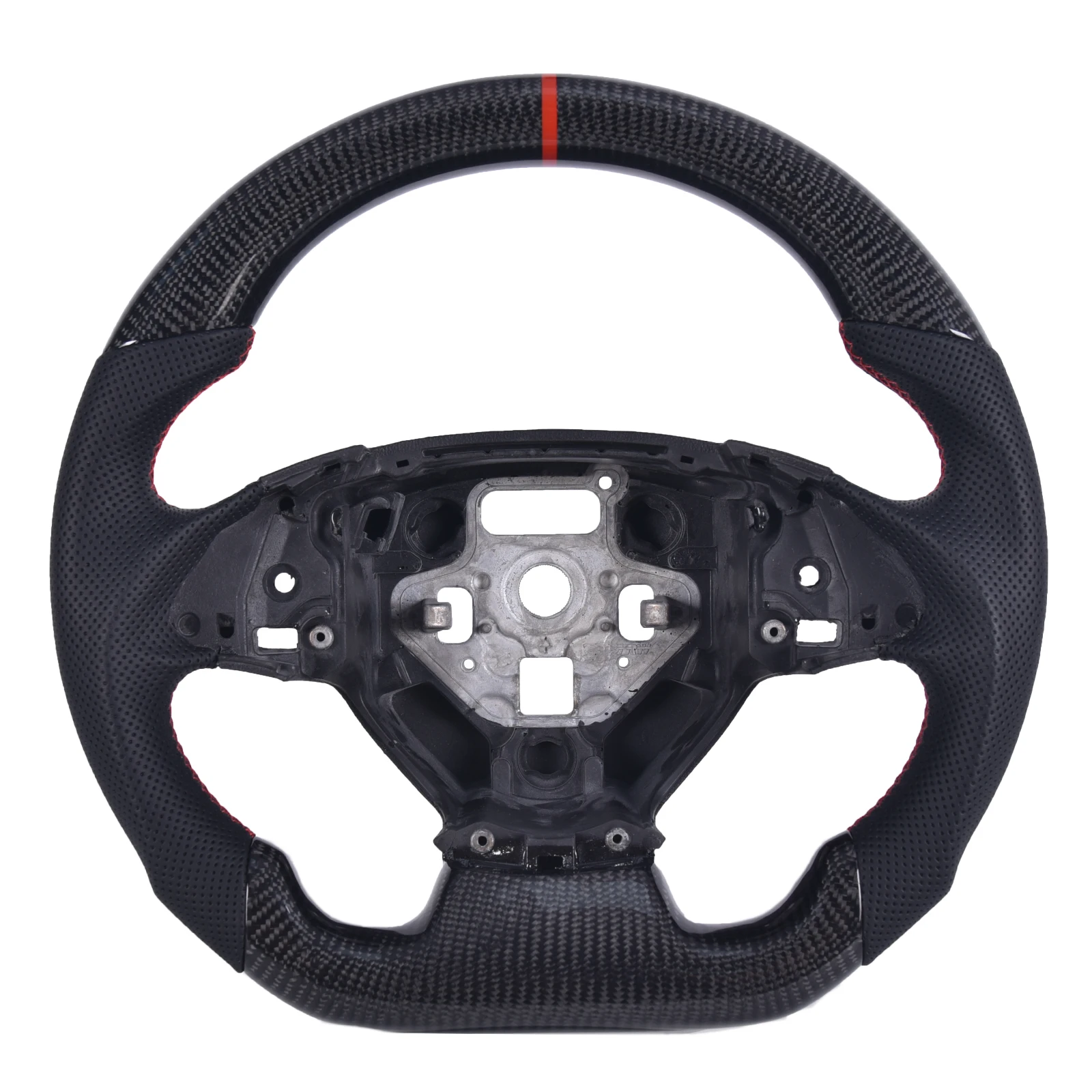 Carbon Fiber Steering Wheel with Chevrolet Leather for Camaro