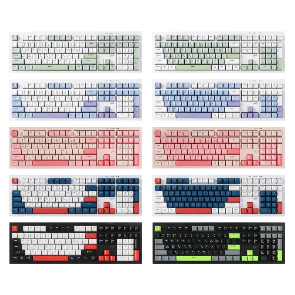 G-Clicker Office Pro WK50 Cyclone M RGB noise-less waterproof wireless Bluetooth keyboard 108 keys