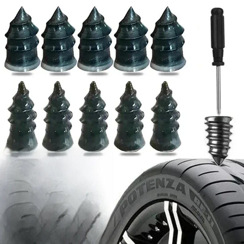 AliExpress NONE Tire Puncture Repair Nails for Car Motorcycle Scooter Bike Vacuum Tyre Repairing Rubber Metal Nail Set Car Tire Accessories