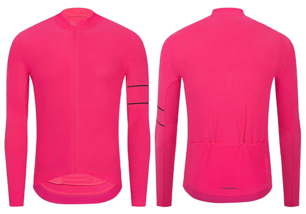 YKYWBIKE Radtrikot 10-20 ° C Herbst Langarm Rennrad Kleidung Thermo Fleece Wärme MTB Fahrrad Jersey – Detail 21