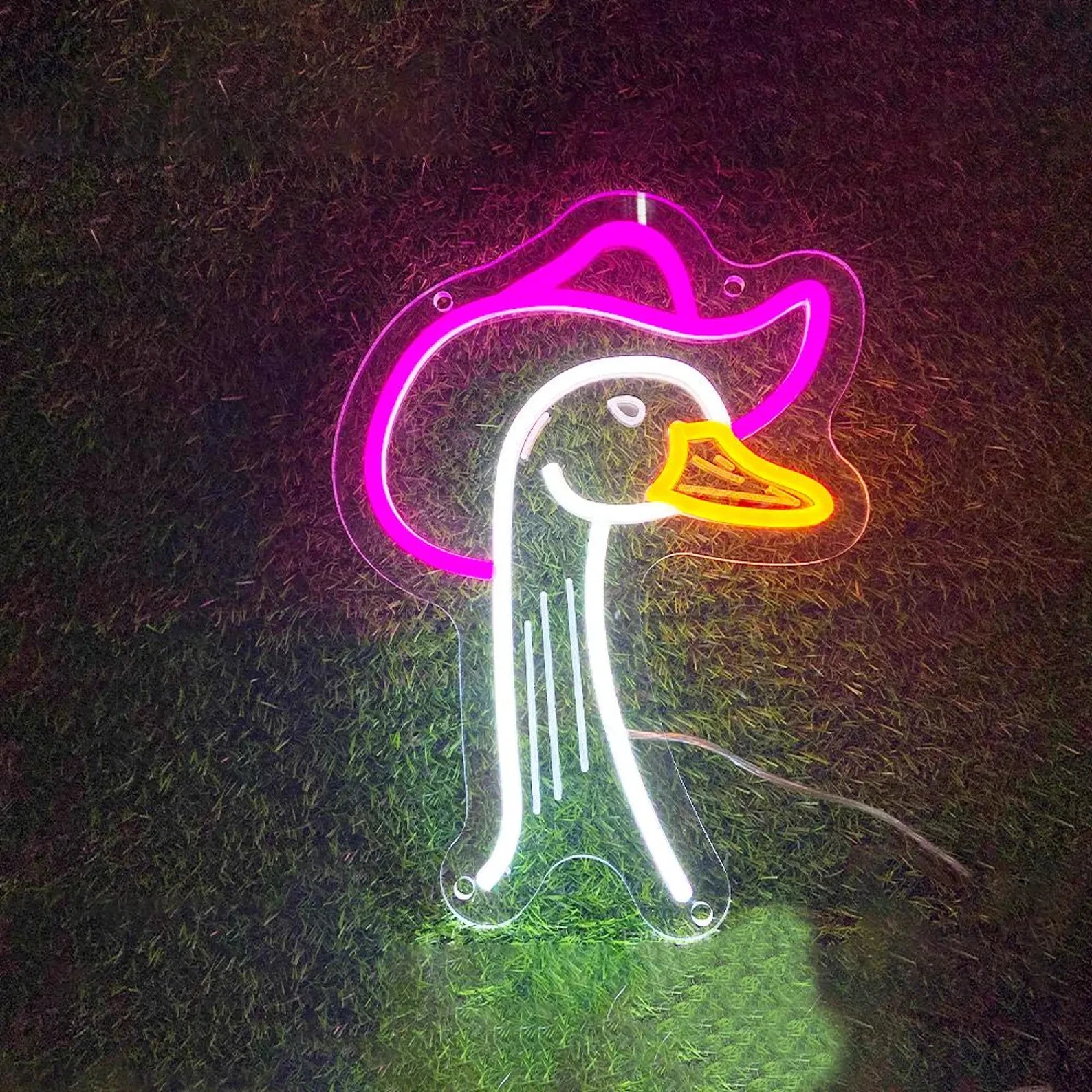 

Silly Cowboy Goose Neon Sign, Cowboy Hat Funny Goose Wall Art Neon Light, Western Goose Led Neon Sign Decor, Bedoom Wall Decor