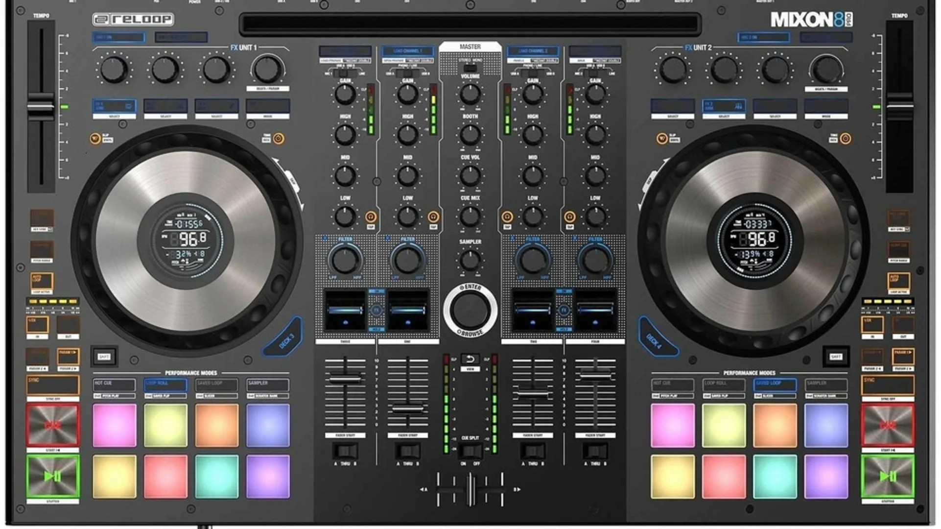 

Новый 4-канальный DJ-контроллер Reloop Mixon 8 Pro