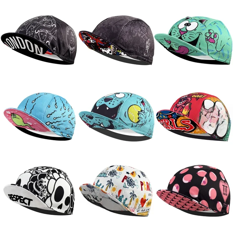 AliExpress Red Retro Cycling Cap Black Series Most Popular Polyester Cycling Caps Sports Quick Dry Bicycle Hat