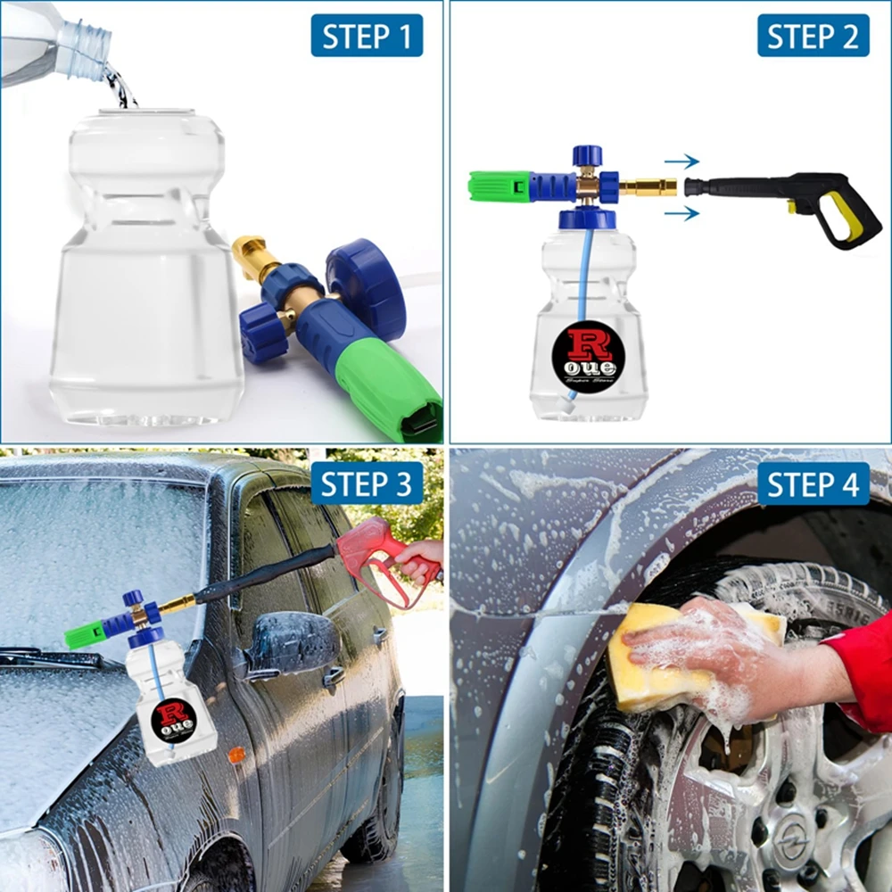 Pressure Washer Foam Cannon 1L Adjustable 1/4\