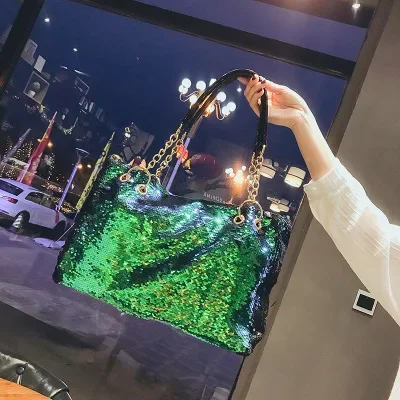 Marka projektant dużego ciężaru torba na ramię crossbody kobiety duże wielofunkcyjne cekiny Bling torebki Big Sac torby zakupowe na co dzień 가방 Bolso — zdjęcie 2