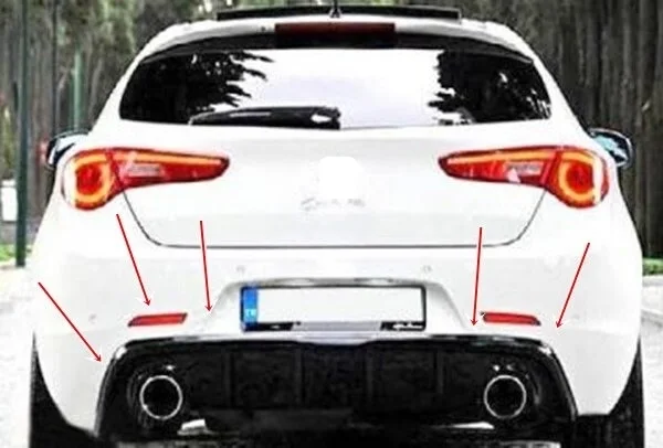 

Alfa Romeo Giulietta 2010 2011 2012 2013 2014 2015 2016 2017 2018 2019 2020 Model Diffuser Fake Exhaust Rear Bumper