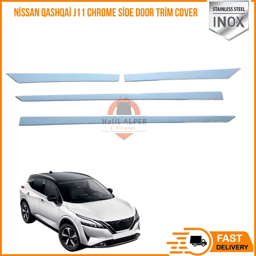 For Nissan Qashqai J11 chrome side door trim cover streamer stainless steel external car accesses parts auto products