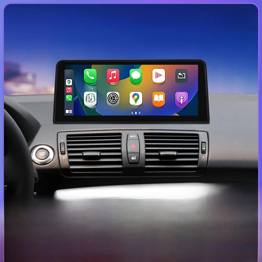 Draadloze CarPlay Android Auto Multimedia Scherm Voor BMW 1-serie E81 E82 E87 E88 CCC CIC Systeem Touch Display Autoradio - afbeelding 2