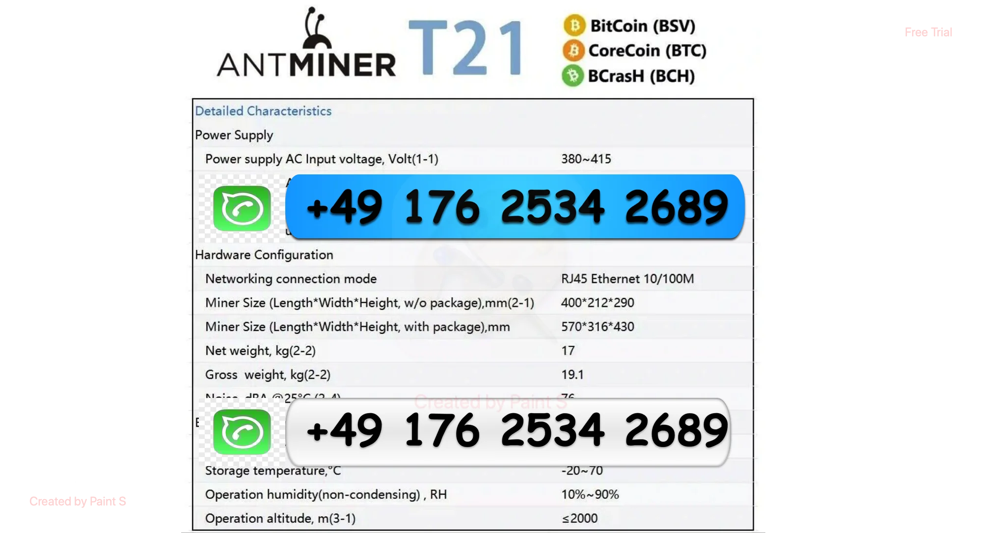 

H!ИСПОЛЬНАЯ ПРЕДЛОЖЕНИЕ КУПИТЬ 4 ПОЛУЧИ 2 НОВЫЙ Antminer T21 190T 3610 Вт Алгоритм SHA-256 Bitmain майнинг BTC Bitcoin Miner