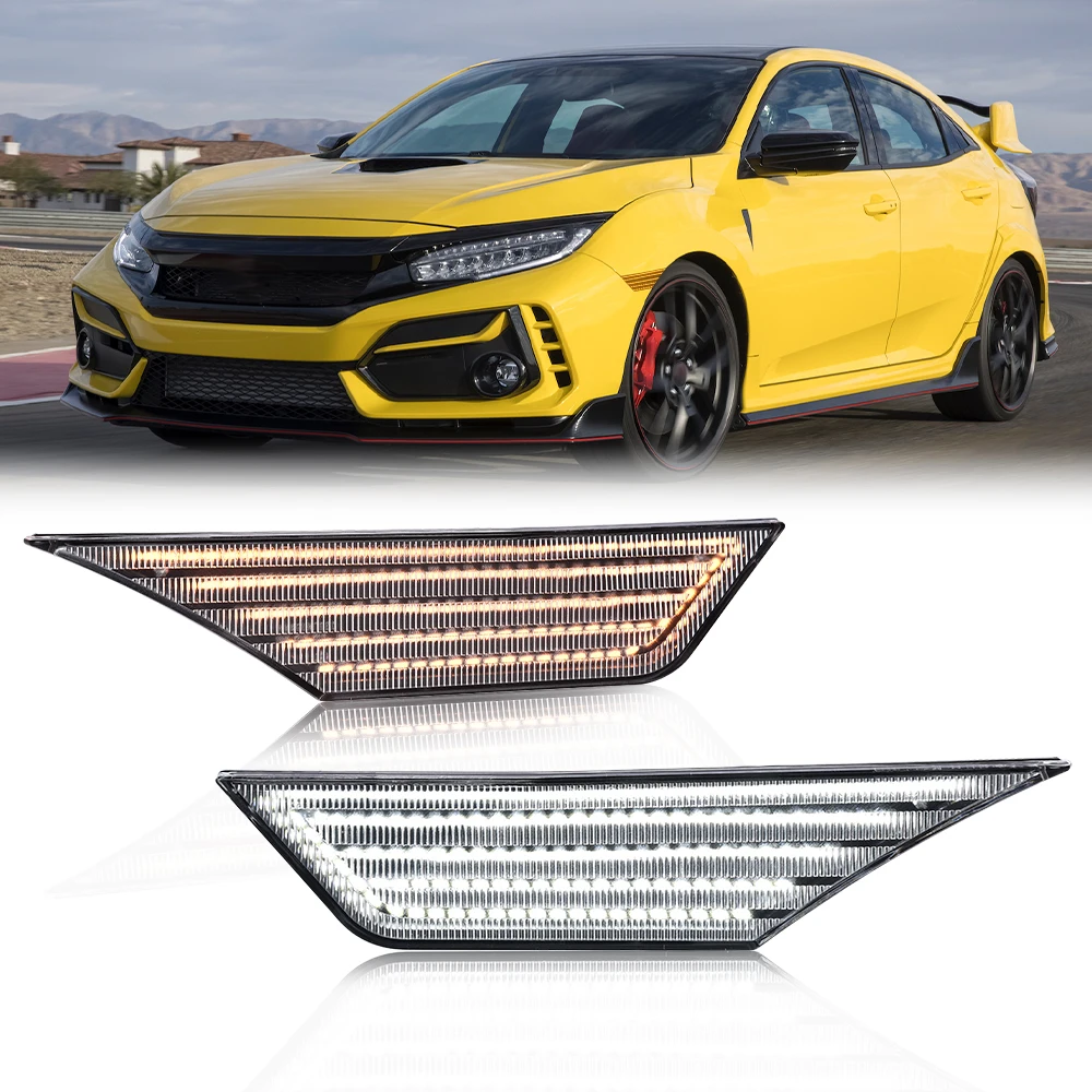 

Выключающиеся сигнальные лампы, белые светодиодные боковые габаритные огни, подходят для Honda Civic 16-21 33850Tbaa02, 33850Tbaa01, 33800Tbaa02, прозрачные линзы