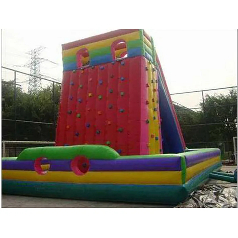 

Popular Design rainbow inflatable climbing wall for kids