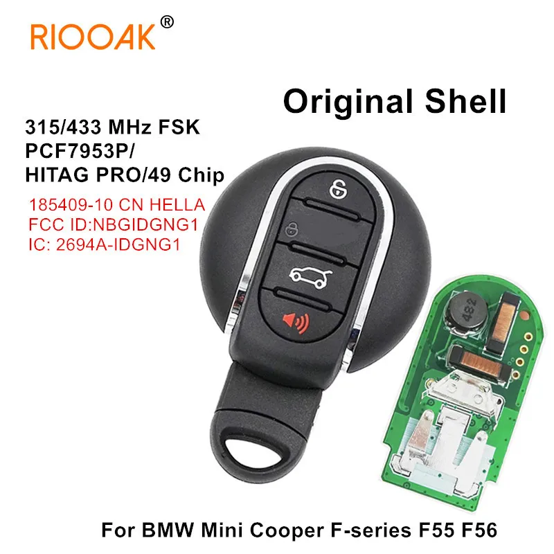 315MHz 433MHz Smart Remote Car Key 185409-10 NBGIDGNG1 For BMW MINI Cooper MINI F Series F55 F56 2014 2015 2016 2017 2018