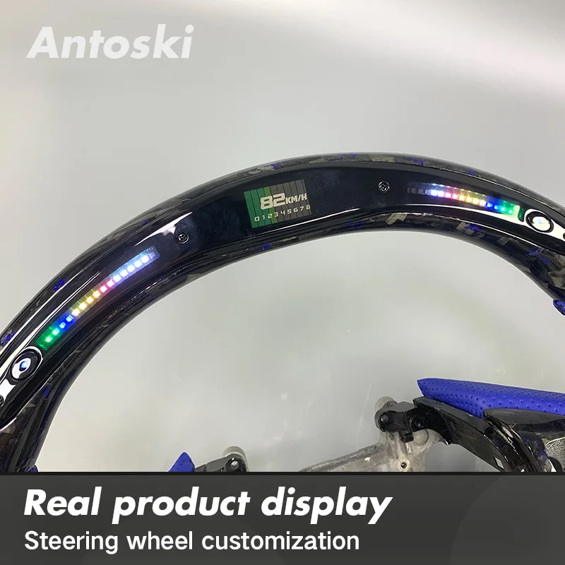 لهوندا أكورد 9th الجنرال أوديسي 2014-2018 مخصص جلد نابا ألياف الكربون عجلة القيادة الذكية LED ترقية السيارة الداخلية