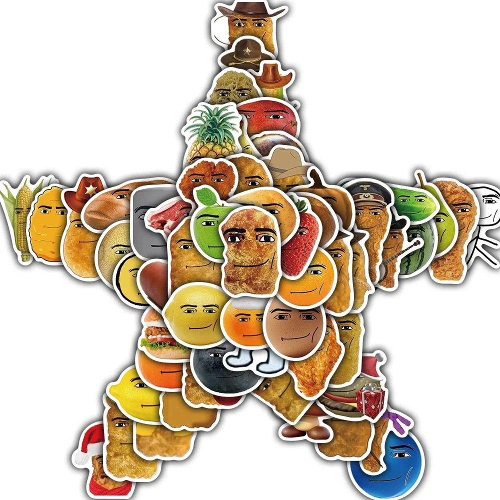 58PCS Robloxs Gezicht Winnende Glimlach Kip Nugget Meme Stickers Esthetische Telefoon Laptop Motorfiets Telefoon Geschenken Muursticker - afbeelding 2