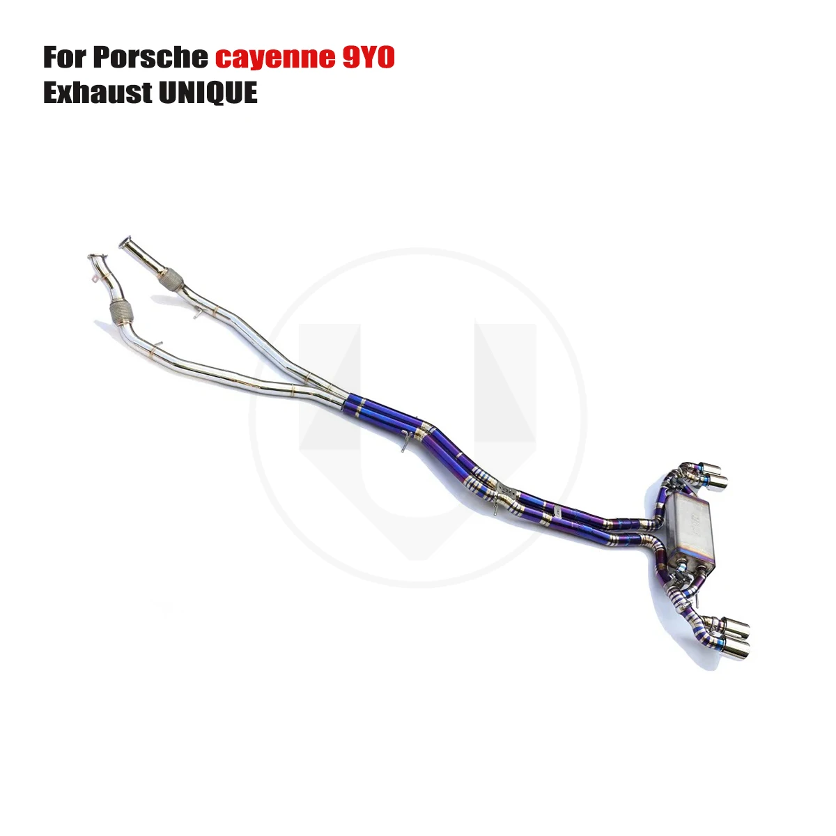 UNIQUE For 2018+ Porsche cayenne 9Y0 E3 2.9T performance valve titanium exhaust system  TC4 titanium alloy exhaust muffler