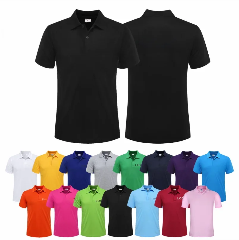 Aangepast logo Ademend poloshirt Casual bedrijfsgroep Kleding Revers Poloshirts met korte mouwen Werkkleding Printborduurwerk - afbeelding 2