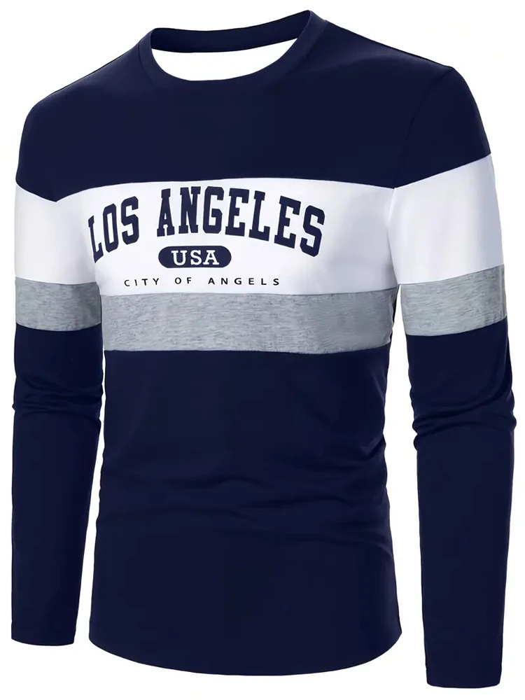 

Men's Long Sleeve T-Shirt - 3D Digital Print, Polyester Knit Fabric, Slight Stretch, Solid Color, Ideal for Outdoor