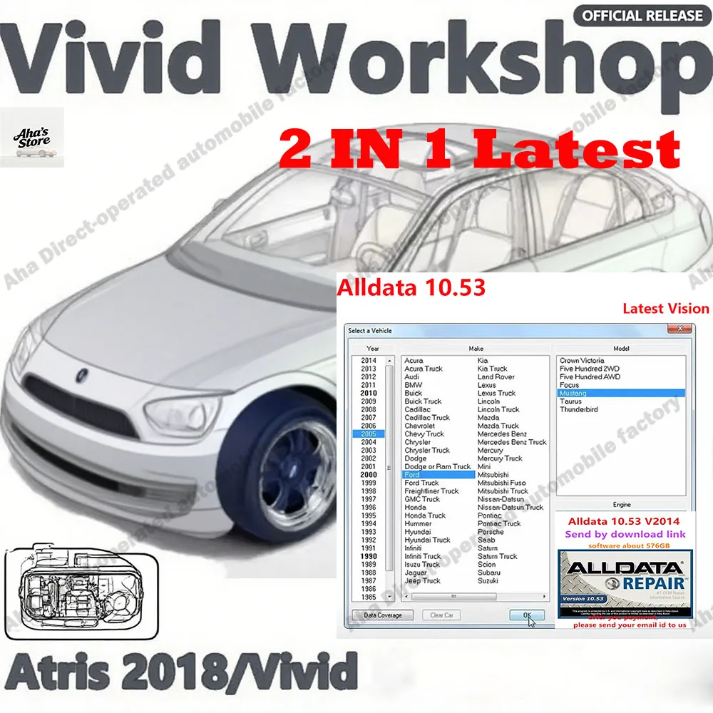 

ALLDATA 10.53 Automotive Repair Software Car accessories Tool with Wiring Diagrams + Vivid 2018 workshop data (Atris-Technik)