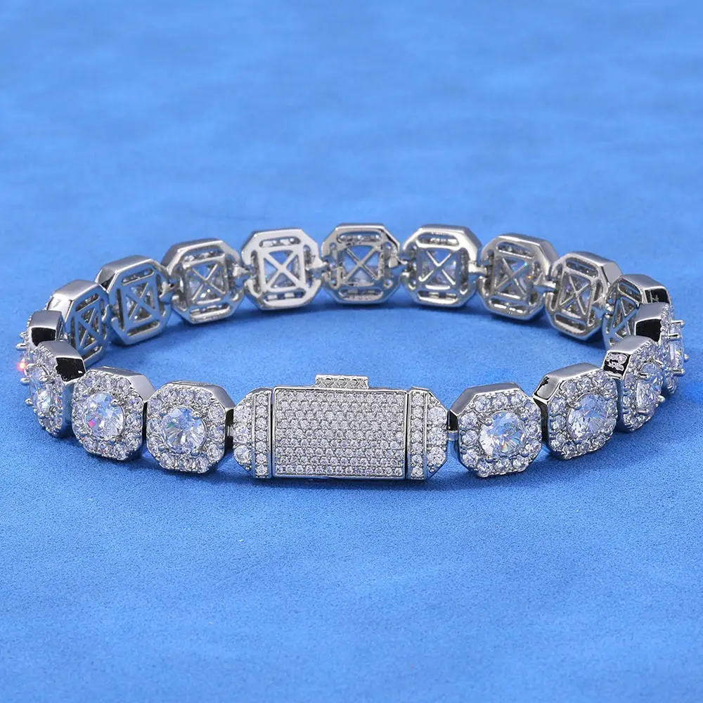 

Luxe Empire Iced Out Cuban Link Bracelet – Men's Luxury Bling Diamond Bracelet
