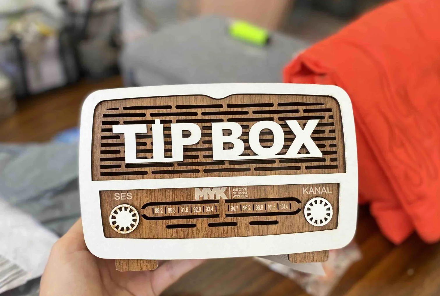 Tipbox Money Boxes Tip Box And Piggy Bank Box Type For Businesses Cafe Workplace Wooden Nostalgic Radio Look Free Shipping