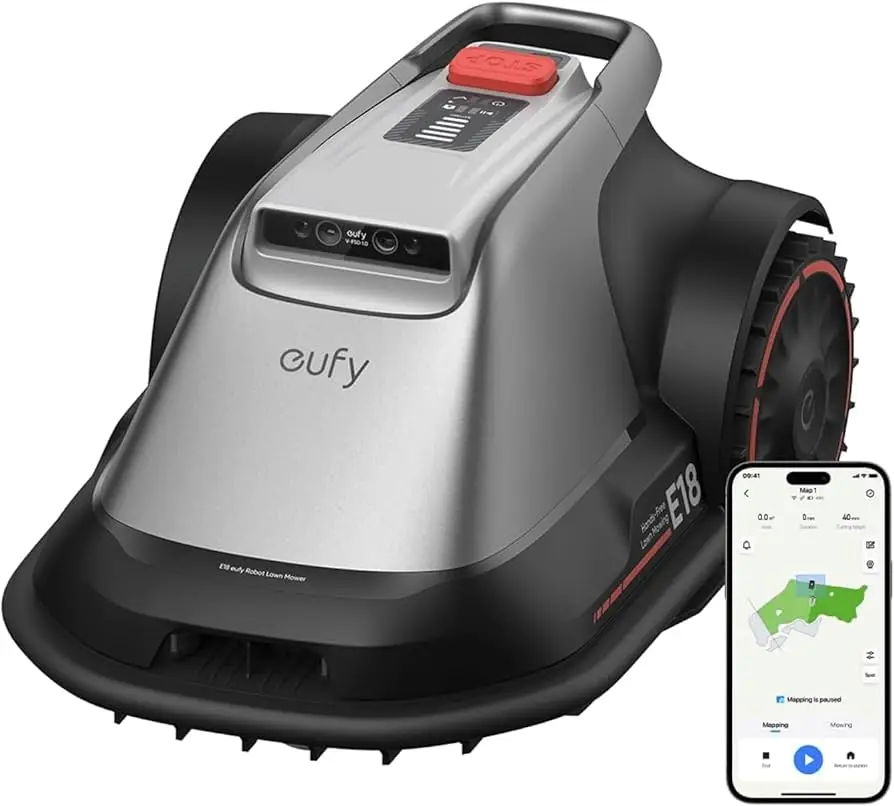 

100%BEST DISCOUNT SALES eufy E18 Robot Lawn Mower,Max 0.3 Acres,Wireless Robot Mower with Auto Mapping,Vision Navigation,Multi-Z