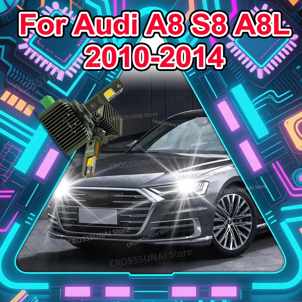 

Led Headlights Canbus Car Light 12V For Audi A8 S8 A8L 2010 2011 2012 2013 2014