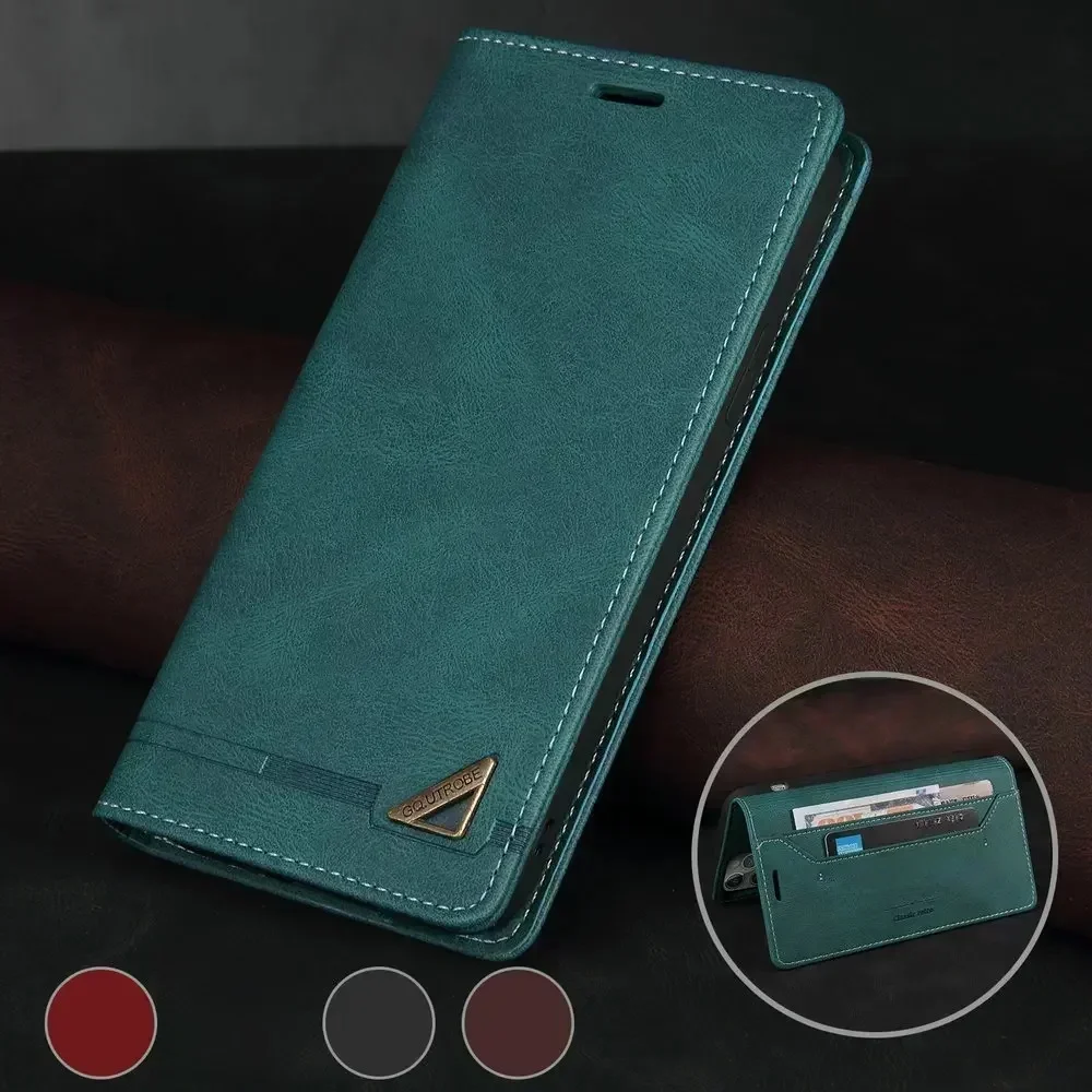 Etui Skórzane na Telefon Samsung A57 A56 A55 A54 A52 A17 5G, Pokrowiec typu Book Case, Funda Galaxy A26 A34 A53 A73 A23 33 72 A06 A16 A35 A25 A15 A36 56 — zdjęcie produktu 7