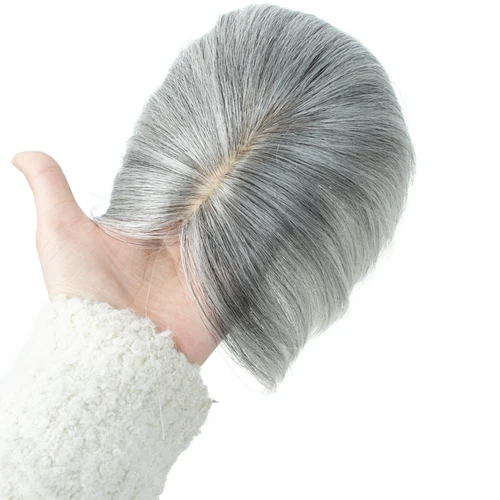 Imagen 2 del producto Adornos de cabello humano real para mujeres diariamente 360 °   Piezas de cabello 3D con clip de parte media mejorado para cabello adelgazante en flequillo 20, 25, 30, 35 cm