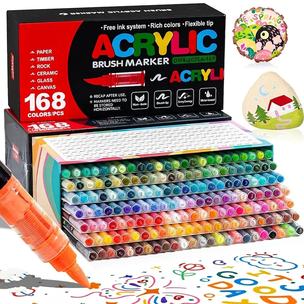 12-120-cores-marcadores-de-tinta-acrilica-canetas-ponta-pincel-para-pintura-em-pedra-madeira-vidro-diy-artesanato-presente