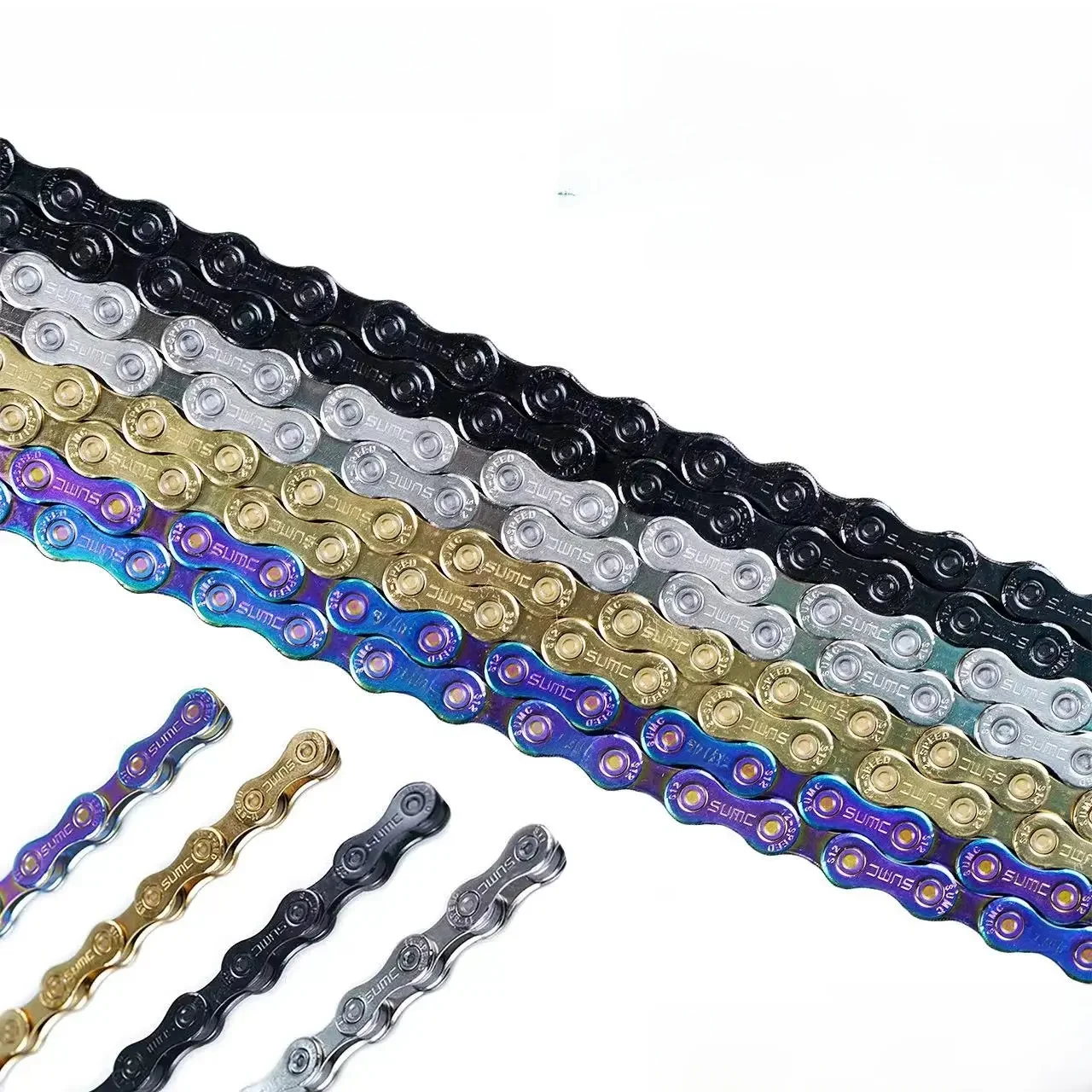 AliExpress ZRACE Bike Chain 8 9 10 11 12 Speed MTB Mountain Road Bicycle,Neon-Like, Silver, Black, Gold,114/120/126L