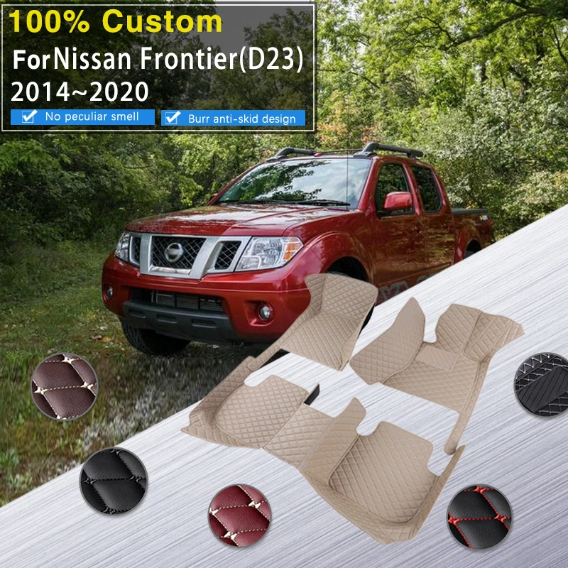 

Car Mats Floor For Nissan Frontier NP300 Navara D23 2015~2020 4door International Edition Leather Car Floor Mats Car Accessories