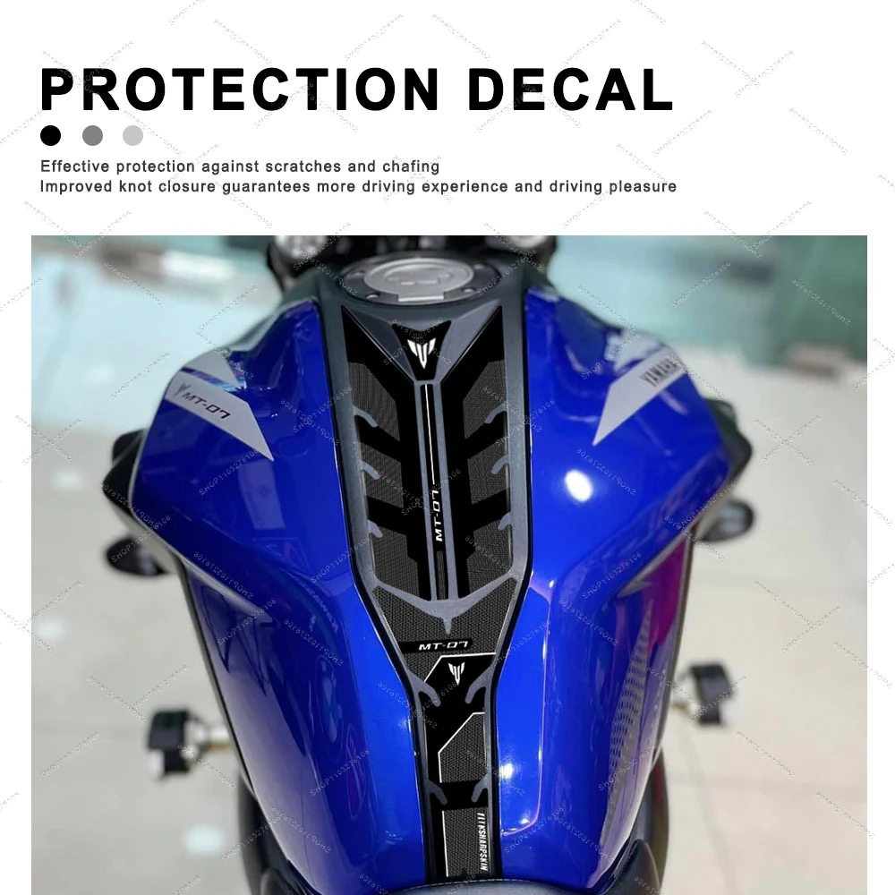 3D Resin Stickers kit Motorcycle tank pad Protectors Sticker Waterproof Scratch-Resistant for Yamaha MT07 MT 07 2018-2020 2019