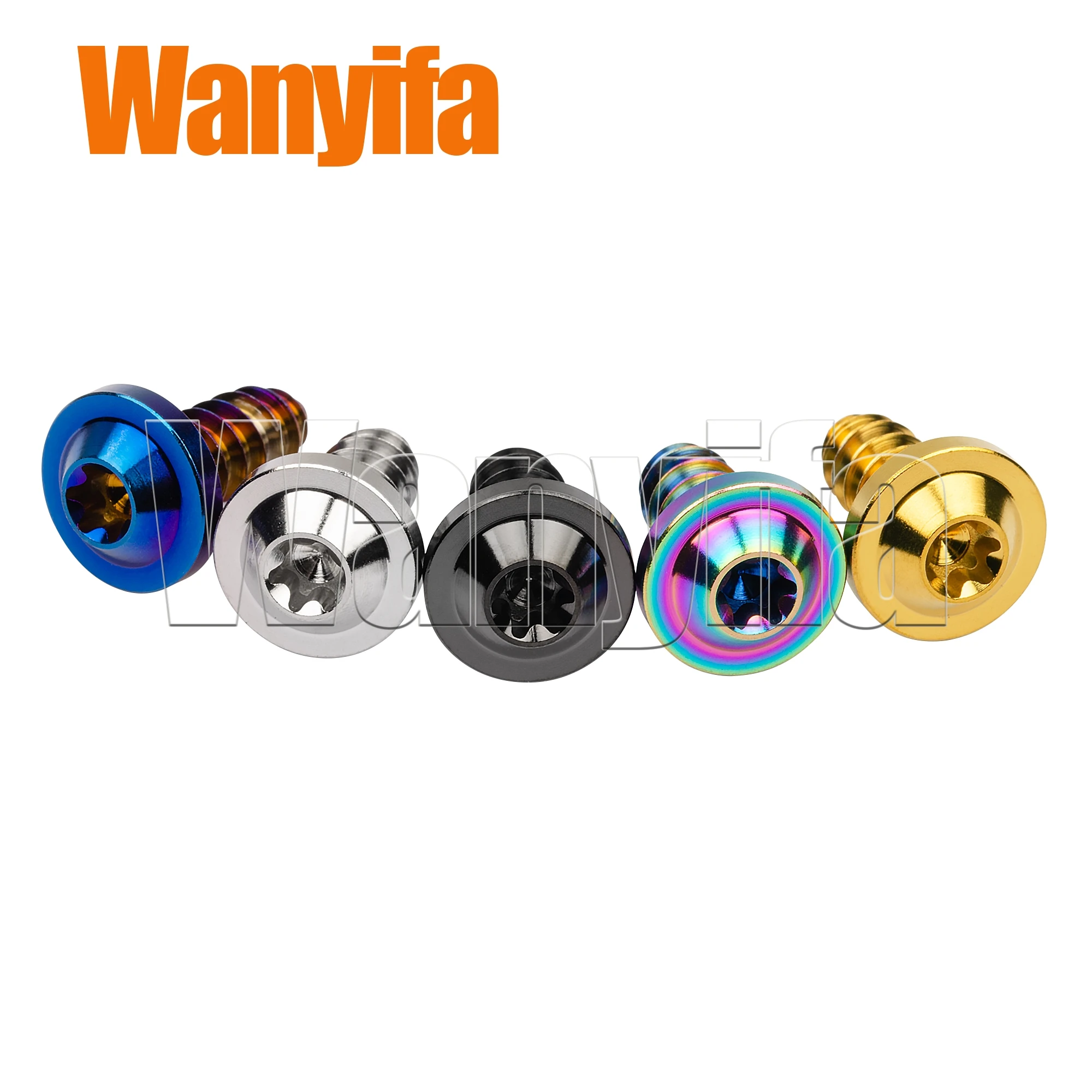 Wanyifa Titanium Bolts M6x15mm Self-Tapping Button Torx Screws for MTB Retrofit Accessories 6Pcs