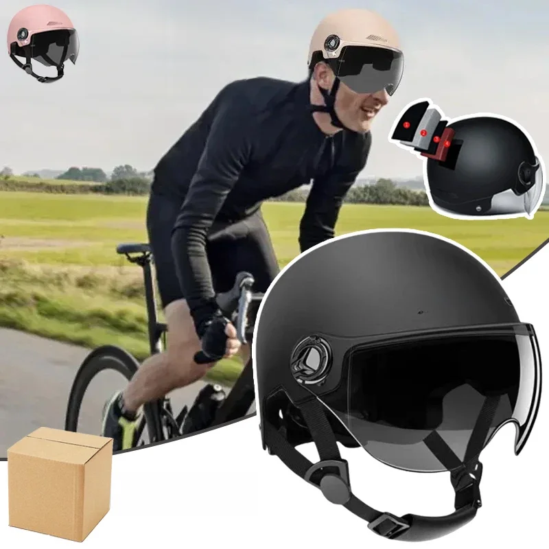 AliExpress NONE Bicycle Helmet Safe and Comfortable Adult Lightweight Helmet with Goggles for Motorcycle Electric Vehicle Mountain Bike