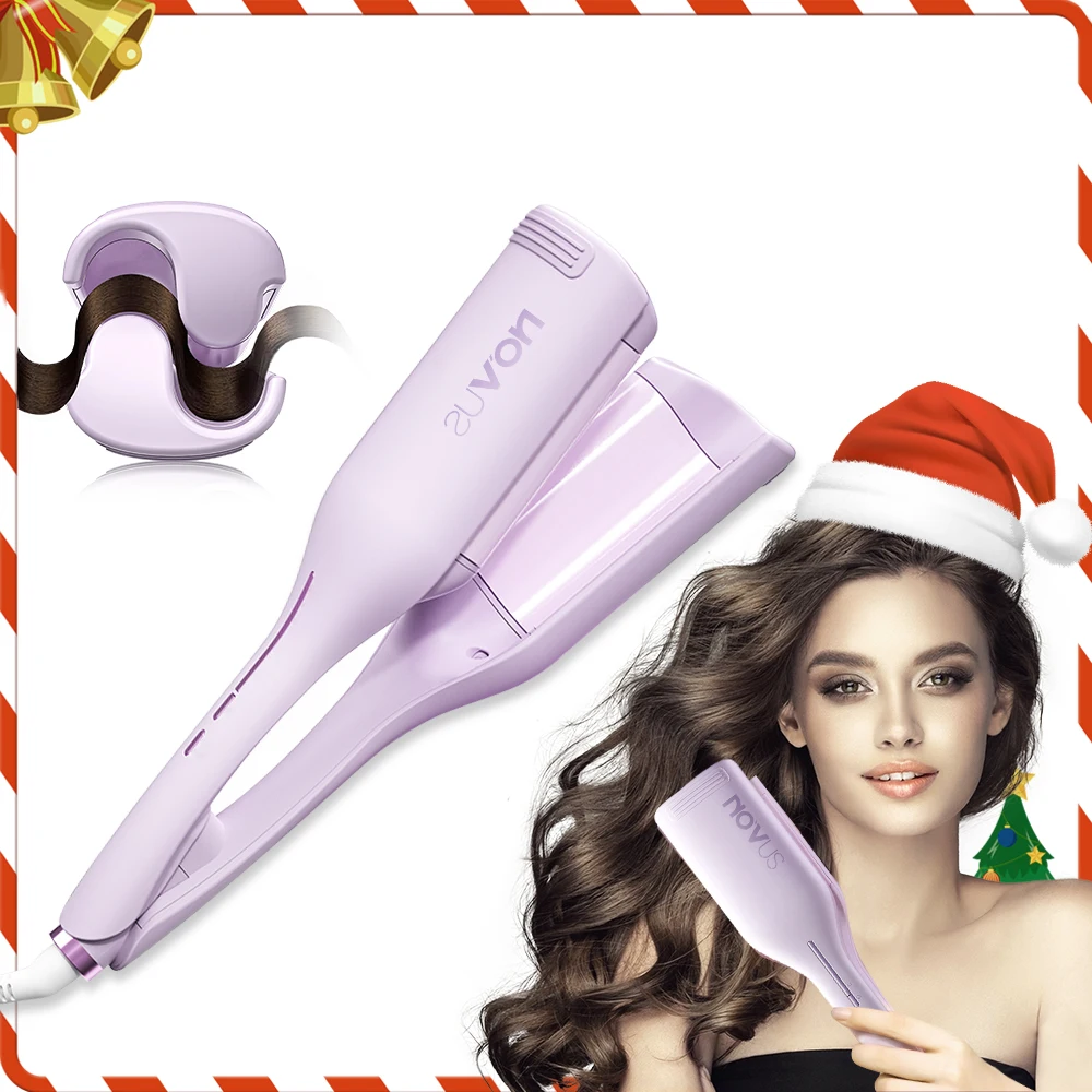 Christmas gift NOVUS 36MM deep wave curling iron ceramic 4-speed adjustable temperature with negative ion curling iron,