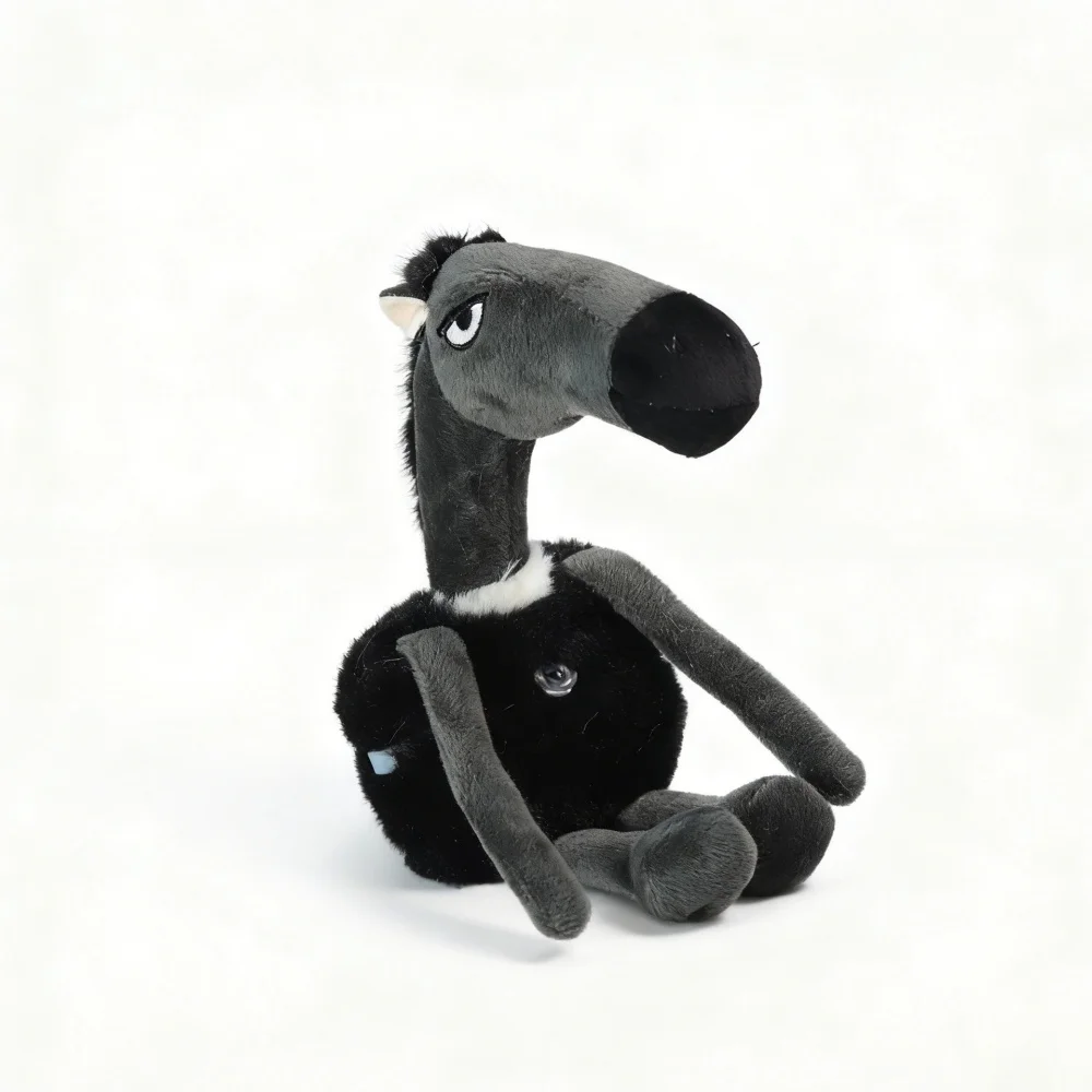 

Creative plush funny black horse headphone protective case, suitable for AirPods 4/3/2 Pro/2/4, ugly new protective case