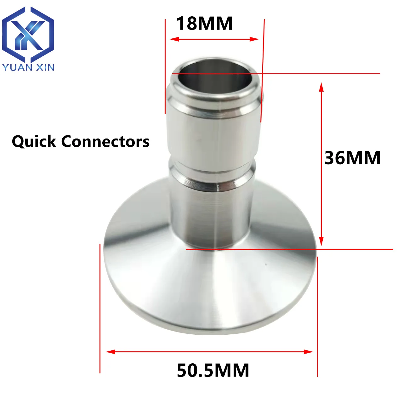

Быстрый разъем TC50,5 мм, штекер из нержавеющей стали 304, санитарный пищевой пивной разъем для пива