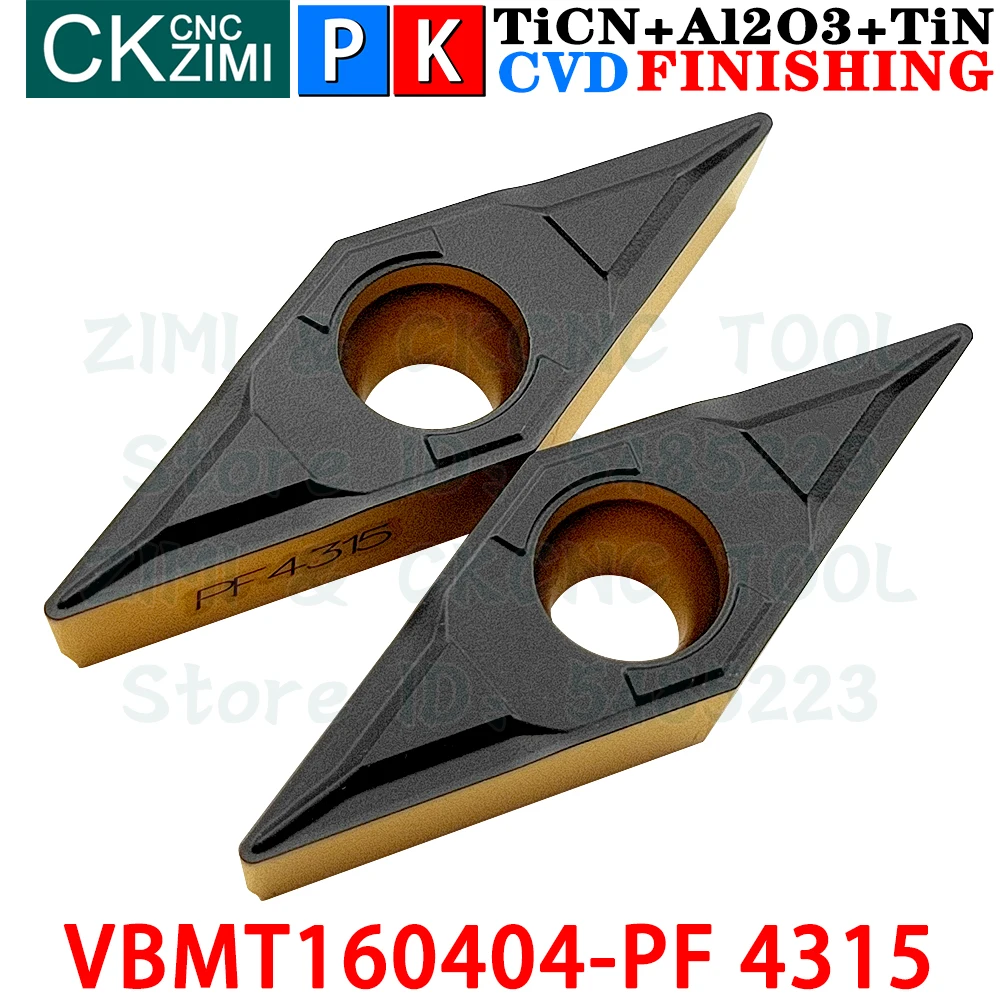 Imagem -05 - Vbmt 160404 pf 4315 Pastilhas de Metal Duro Ferramentas de Pastilhas de Torneamento Externas Ferramentas de Torno Mecânico de Metal Cnc Cortando Ferramentas de Desbaste para Aço Vbmt160404-pf 4315
