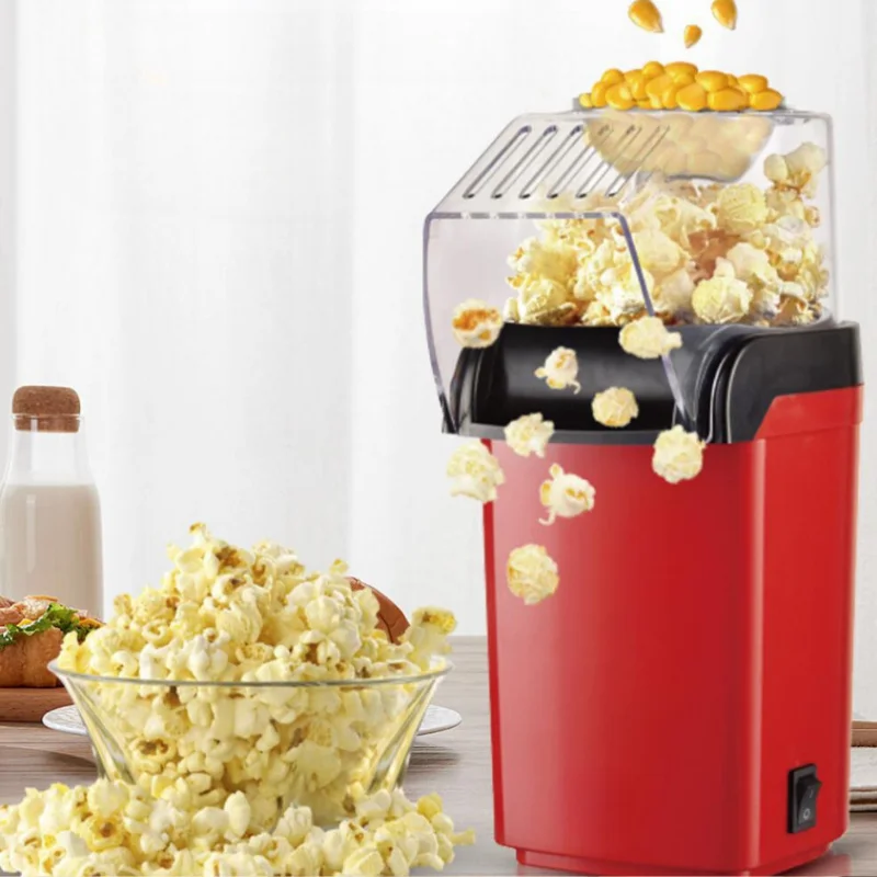 الهواء الساخن صانع الفشار الكهربائية آلة جعل Popcorn-110V خالية من الزيت