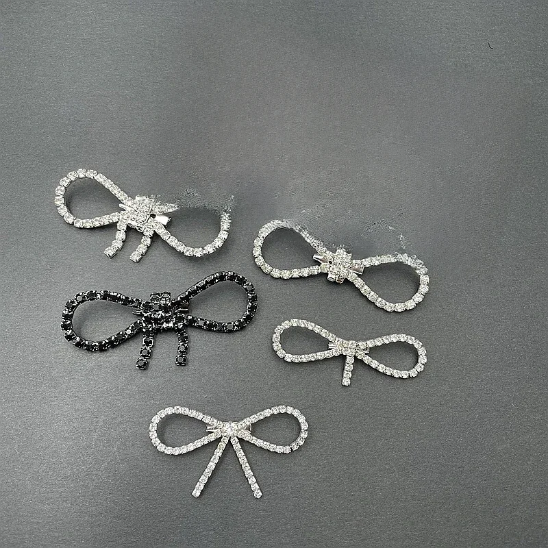Moda błyszcząca kokardka ze strasami klamra perła frędzel Pin diamentowa klamra DIY odzież torba na buty aplikacja akcesoria ślubne prezenty — zdjęcie 2