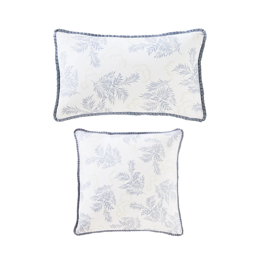 

Vintage Floral Printed Cotton & Linen Pleated edge Pillowcase – Soft Decorative Cushion Cover