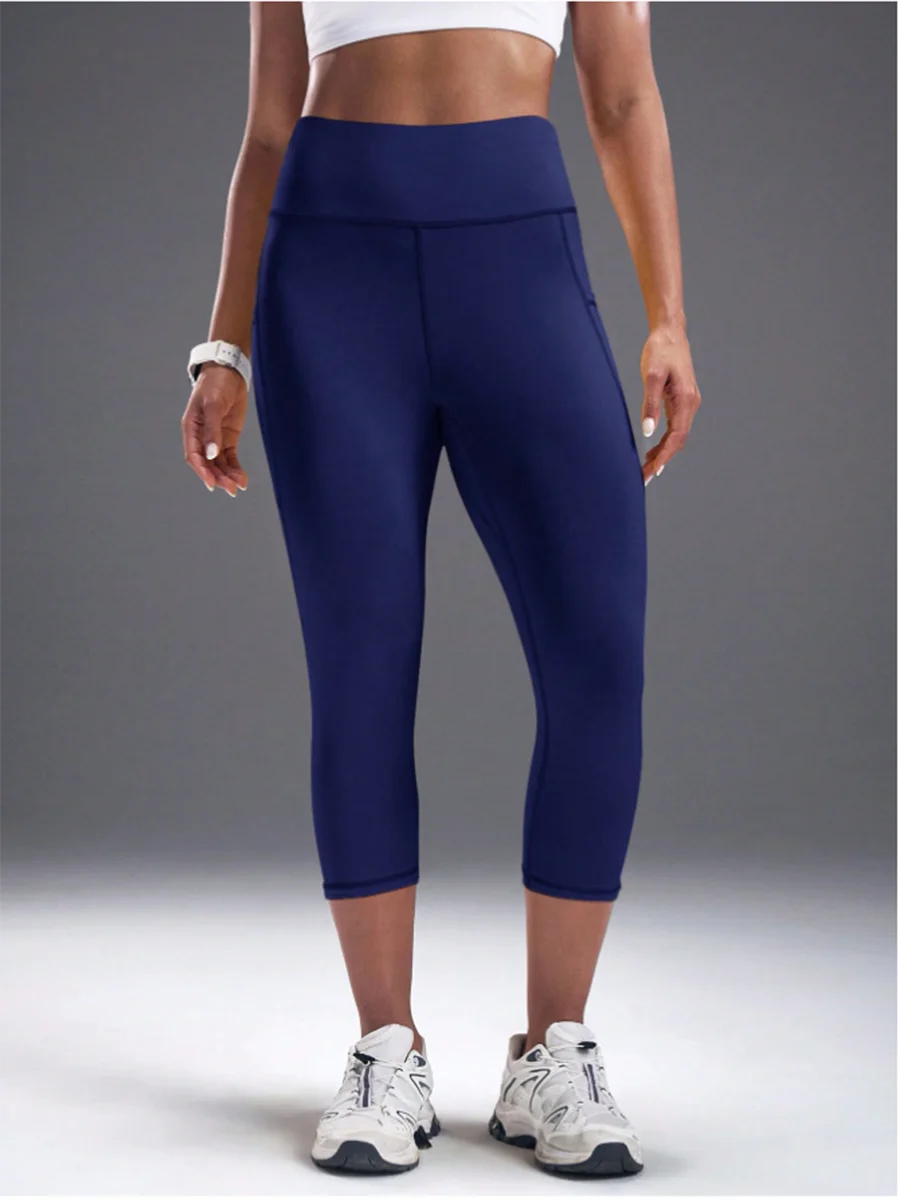 Women's High Waisted Leggings Pants with Pockets Tummy Control No See Through Workout Running Yoga Athletic Push Up Gym Leggings
