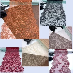Pastel Pink Lace Fabric DIY Wedding Dress Accessories Eyelash Chantilly Lace Trim for Clothes Sewing Crafts