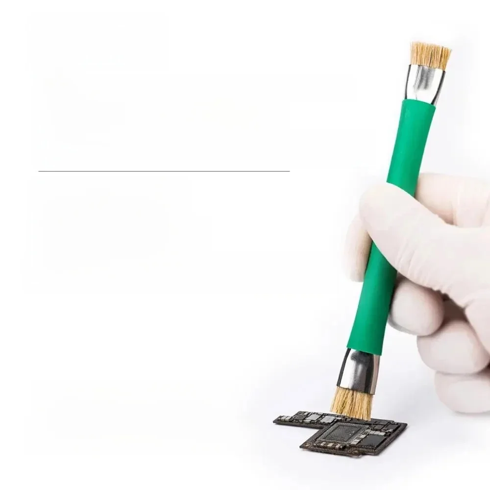 YCS Dwugłowicowa antystatyczna szczotka naprawcza do telefonu komórkowego Podkładka pod komputer Płytka główna Obwód PCB Narzędzie do czyszczenia szczotki do usuwania kurzu — zdjęcie 2