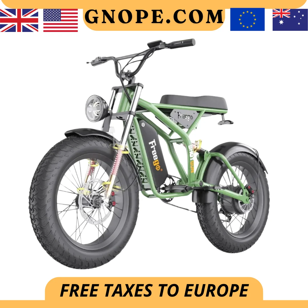 

2024 Brand New Fat Tire Electric Bike 48V 22.5AH 1400W High Power Fat Tire Electric Bicycle Full Suspension Mountain Electric Bi