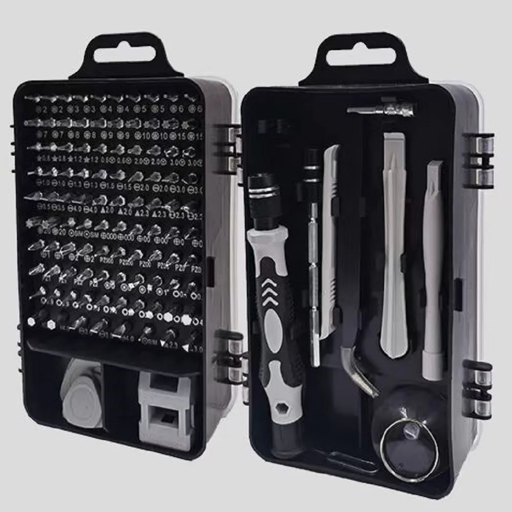115 IN 1 Precision Magnetic Screwdriver Set Electronics Repair Kit for Laptops Phones DIY Projects with Portable Plastic Case